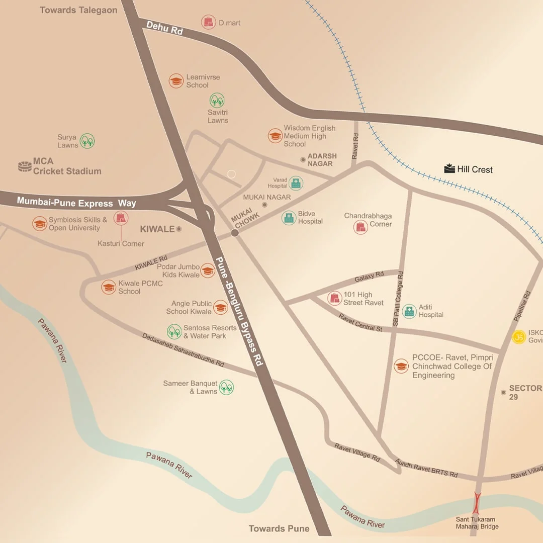 Parkwest Mukai Chowk Kiwale Map Image